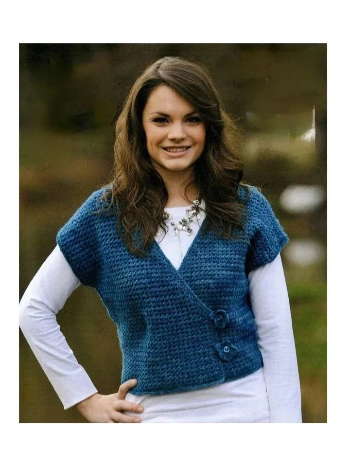 Vest crochet pattern, cardigan crochet pattern , women summer waistcoat pdf instant download