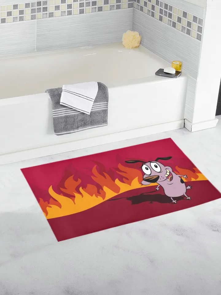 Courage Cowardly Dog Bath Mat, Bath Rug