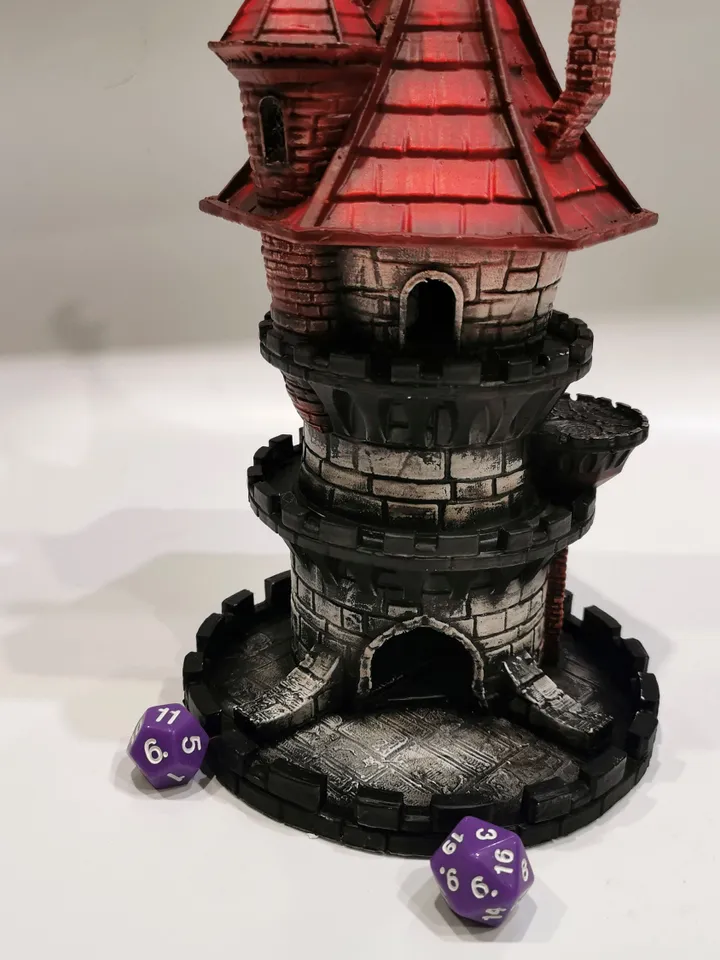 Dice Tower, Wizard Tower, Dice Tray, Dice Roller, DND Board Game Accessories, Dungeon Master Gift