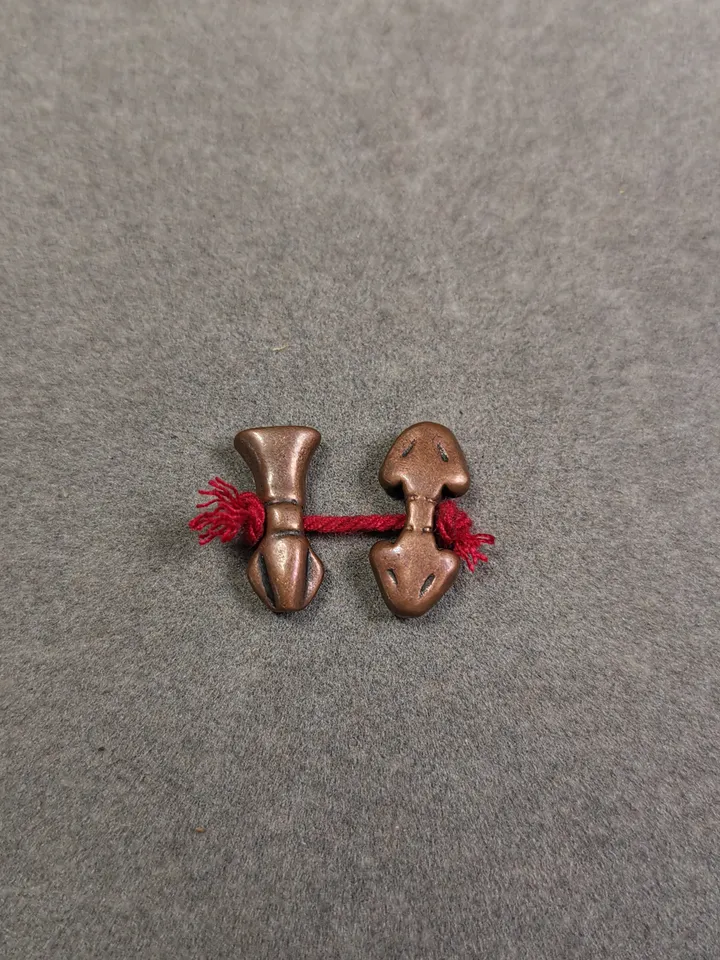 Gandhanra Handmade Tibetan Amulet Pendant,Mini Vajra and Dorje Bell, Mala Marker Bead Accessories, Made of Red Copper