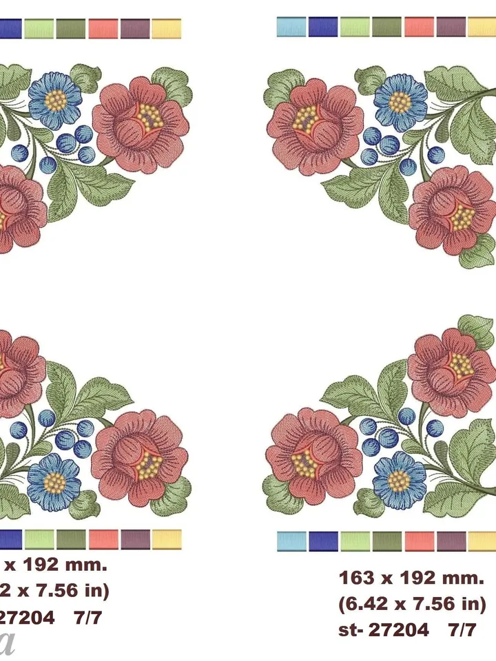 "Galina's Flower Garden" designs for machine
