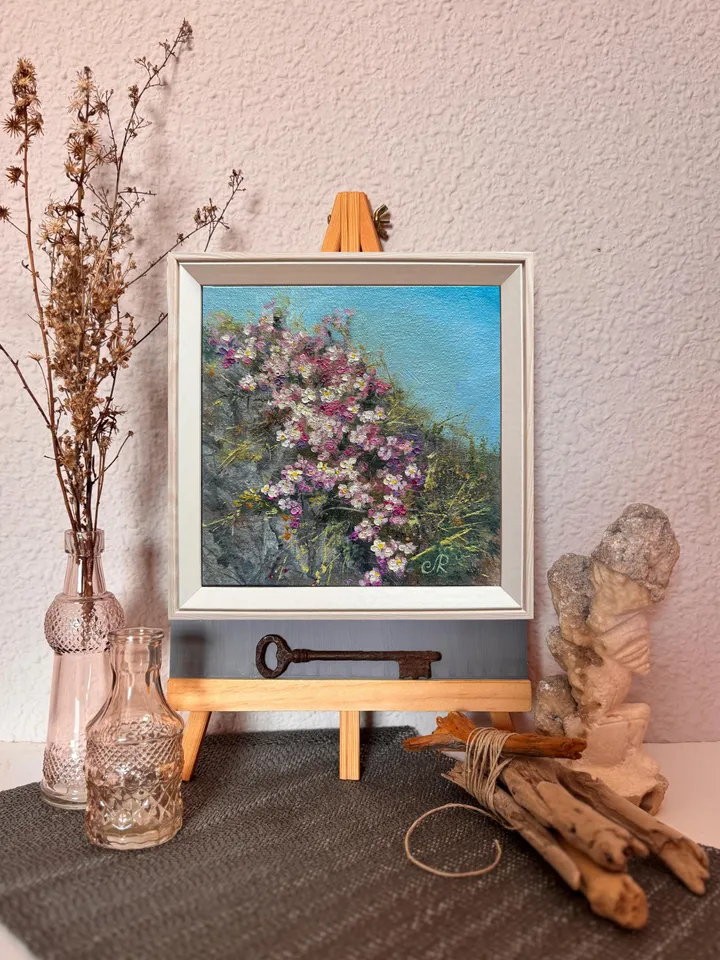 Flowers Original Painting Meadow Painting Flowers Oil Wall Art Floral Artwork