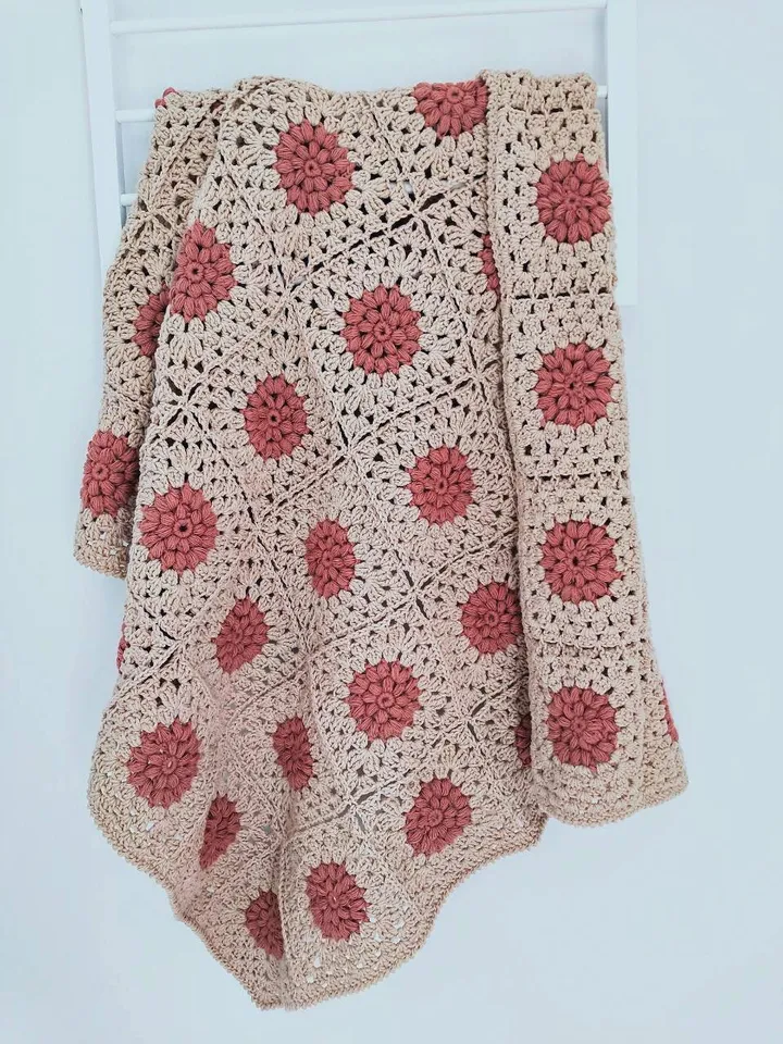 Baby blanket Crochet pattern , baby Daisy blanket crochet , sunflower pattern easy PDF