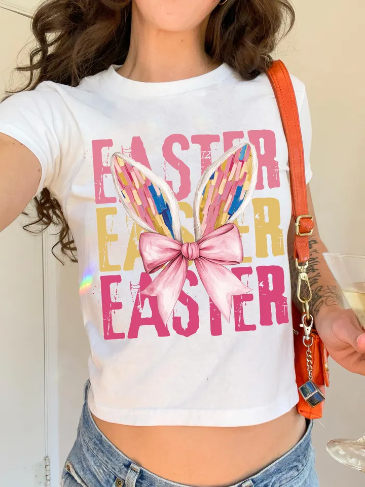 Easter Bunny Coquette PNG | Easter Day Png | Happy Easter Png | Easter Brushstroke Png | Girls Easter | Bunny Ears | Jesus Easter