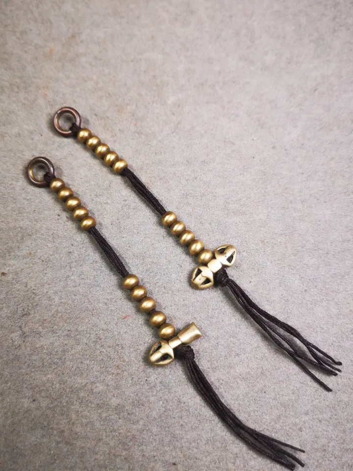 Gandhanra Handmade Tibetan Buddhist Mala Counters,Prayer Bead Counters,with Dorje and Vajra  Pendant, Made of  Brass,Mini Size