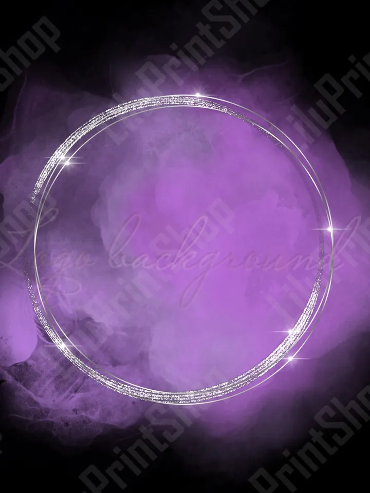 Purple Logo Background Png, Lavender logo design, Circle png overlay Purple and silver logo png, Business logo png Round Silver frame