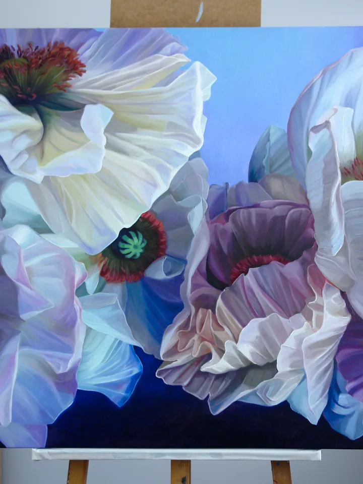 Purple extravaganza oil painting Poppies
