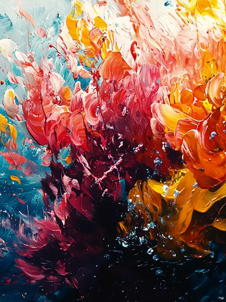 Original Flowers Painting On Canvas, Large Wall Art, Abstract Colorful Painting, Home Decor, Modern art, Custom Painting, Bedroom Wall Decor