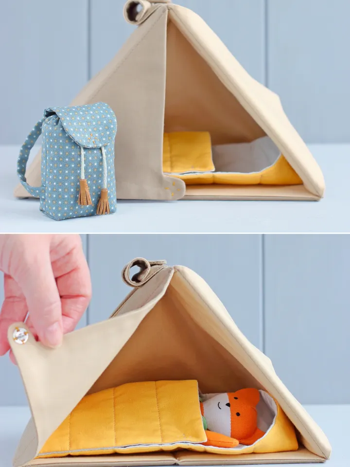 2 PDF Mini Fox and Camping Set Sewing Patterns Bundle