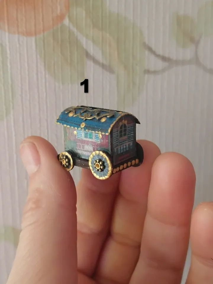 1:12 scale. Gypsy wagon. Toy for a doll .