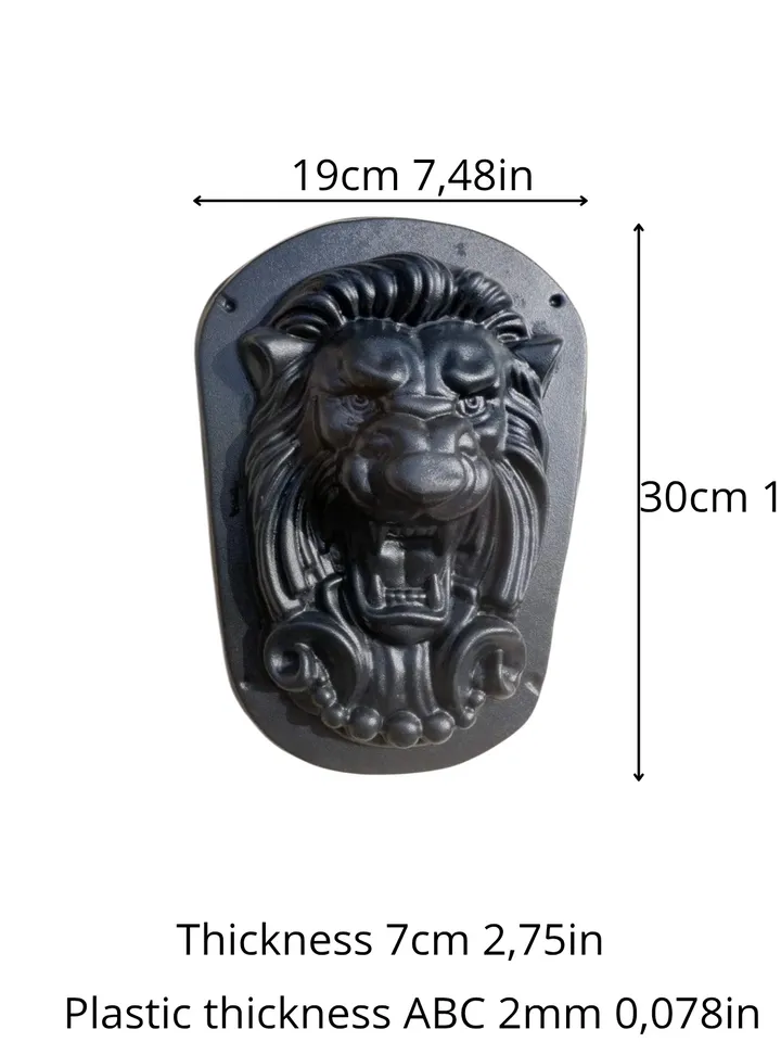 Plastic Mold for concrete and gypsum "Lion" DIY