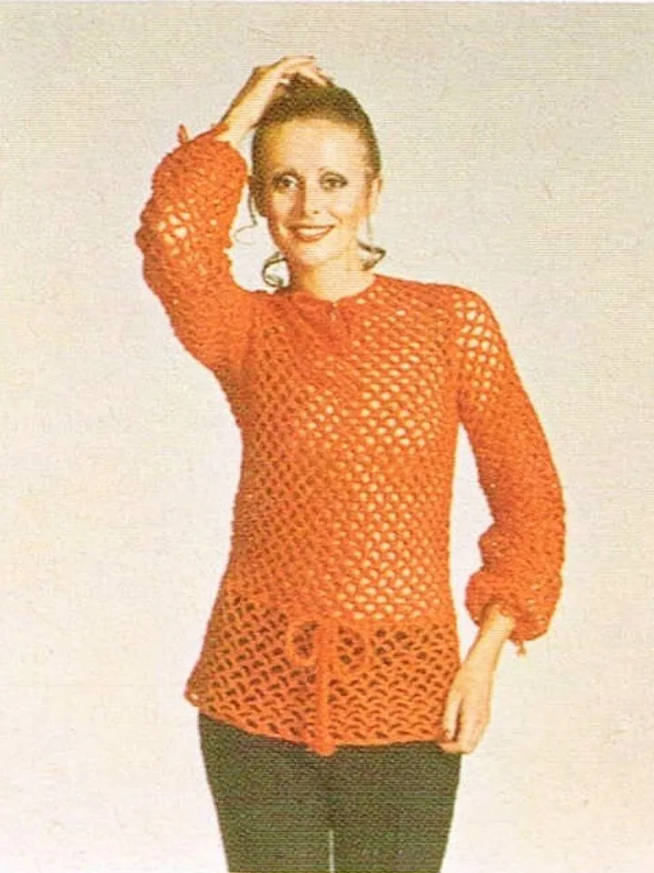 Mesh sweater crochet pattern, summer sweater pattern, easy simple sweater pattern, pullover women, top crochet pattern