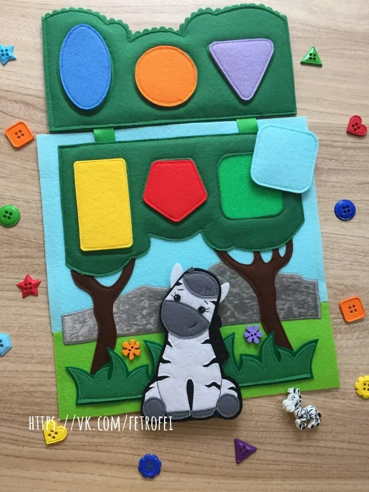 Animals Quiet book Pattern PDF, Felt book pattern, Soft montessori book template, Quiet book sewing ideas for baby 1, 2, 3 year old