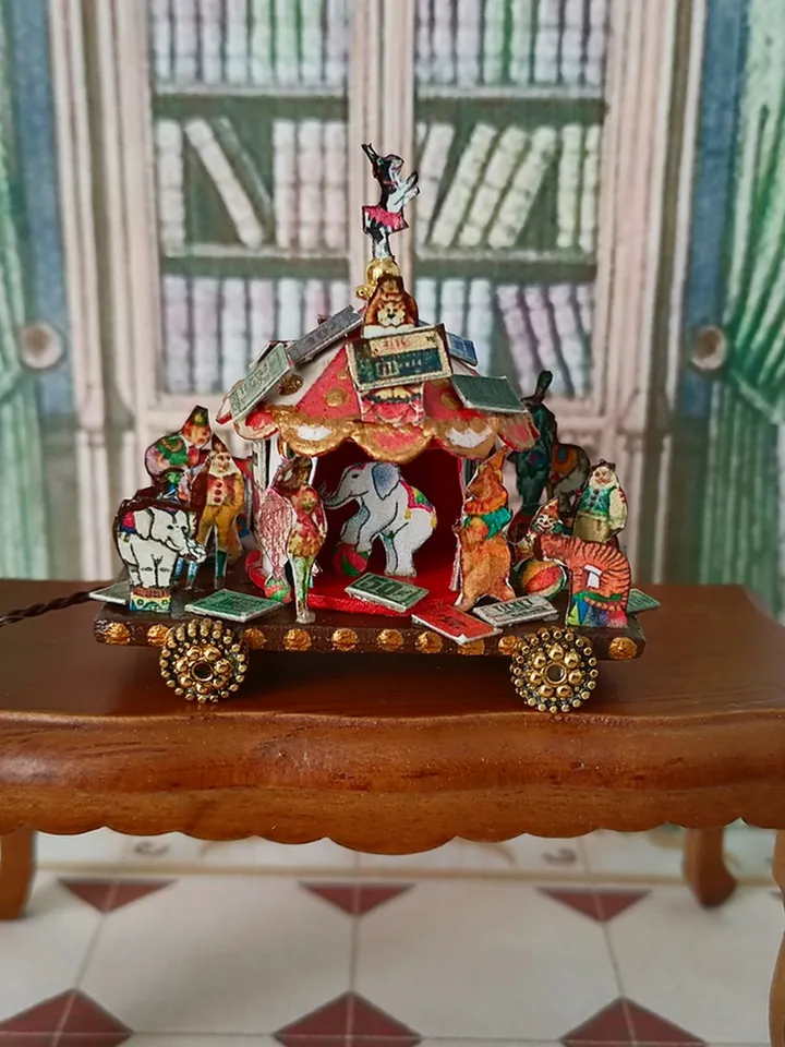 Miniature handmade circus. 1:12.