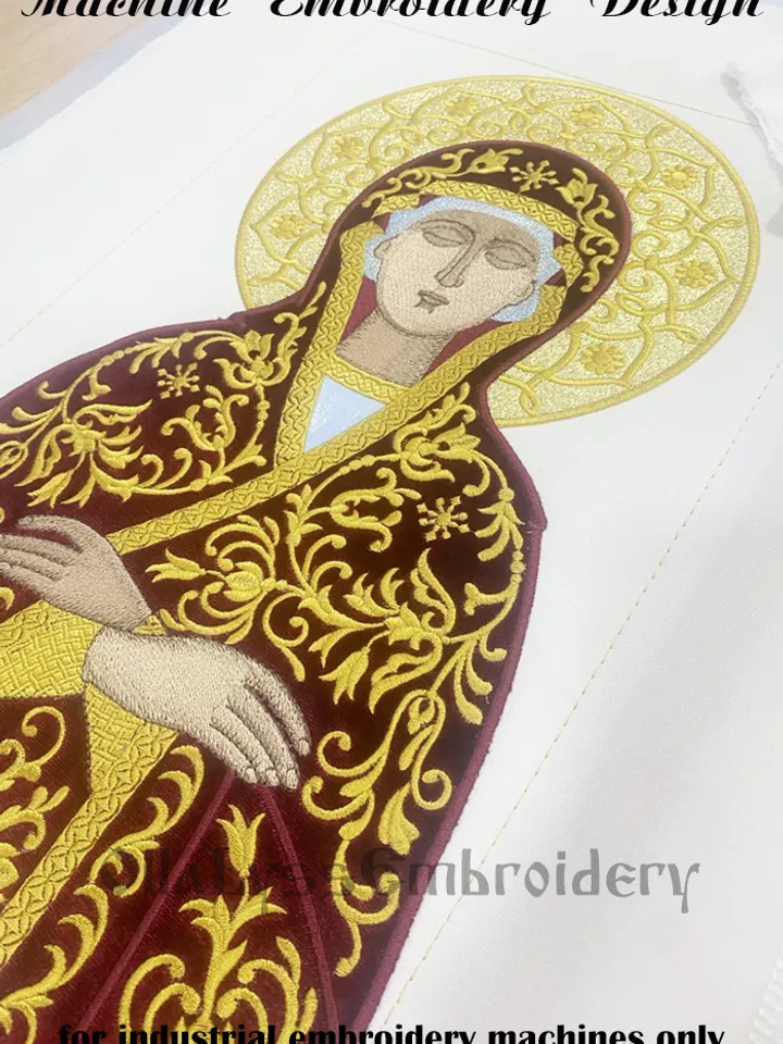 Epitaphios of Virgin applique embroidery design