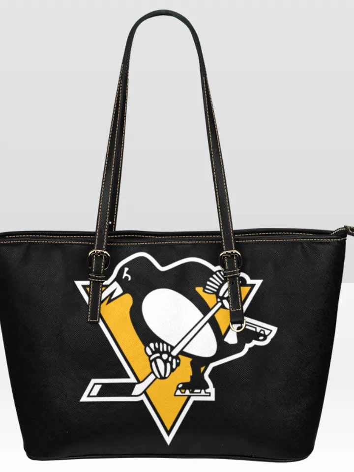Pittsburgh Penguins Leather Tote Bag
