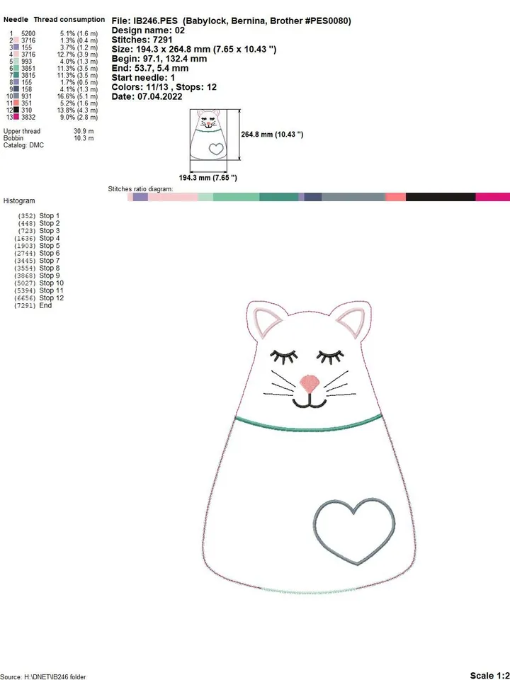 Cat Baby Comforter Toy Machine Embroidery Designs in the hoop project digital embroidery pattern Machine embroidery pattern for babies