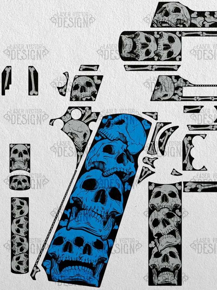 VECTOR DESIGN Colt 1911 Competition Skulls and bones