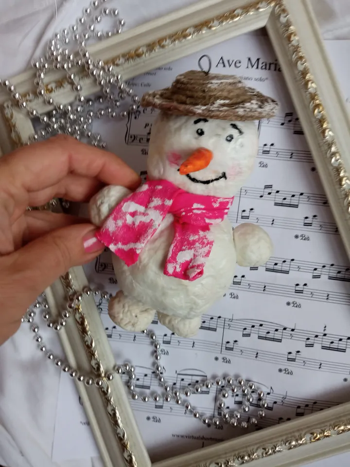 Christmas snowman pendant. Decorations for New Year and Christmas. Handmade gifts