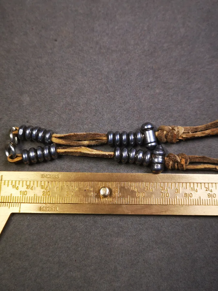 Gandhanra 7mm Tibetan Buddhist Prayer Bead Counters for 8-15mm Mala,with Dorje and Bell Pendant,Made of Cold Iron,60 Years Old