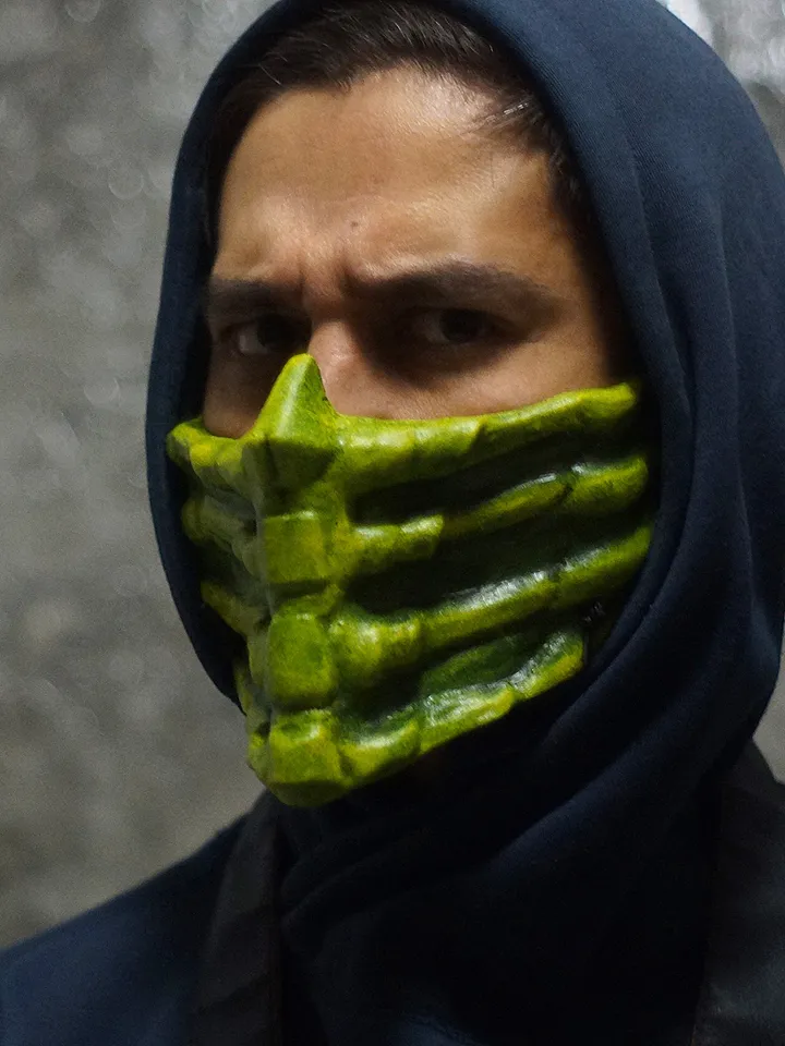 Scorpion Mask Skull from Mortal Kombat Mortal Kombat Scorpion mask