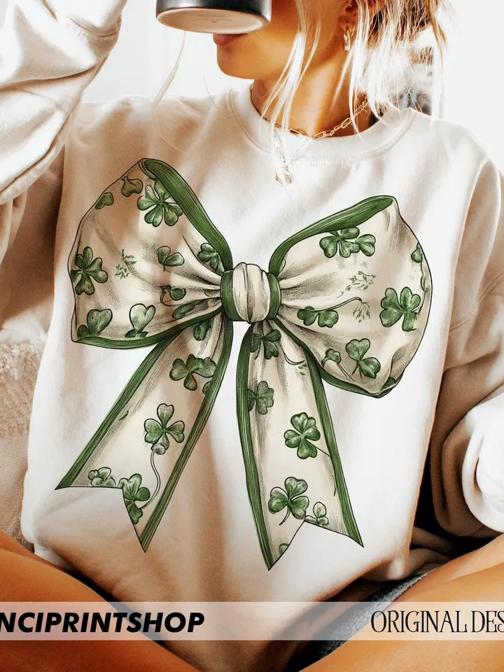 Retro Coquette St Patrick's Day PNG, Coquette St Patty's Day png, St Patricks Coquette Png, Irish Png, Lucky png, Green Bow png, Shamrock