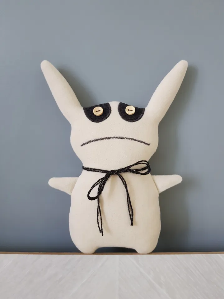 Rabbit Sewing Pattern PDF, Creepy Doll diy, Stuffed animal pattern