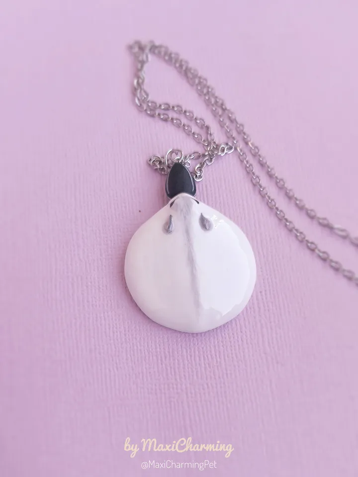 White hamster necklace