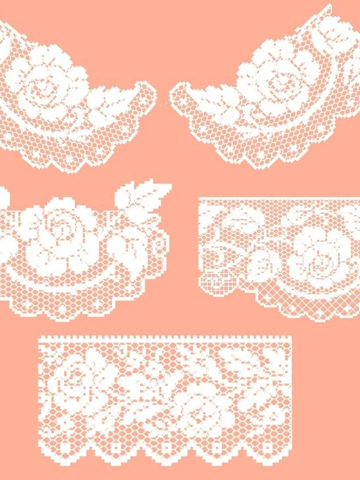 Cross-stitch imitation of lace machine embroidery designs digital embroidery pattern cross stitch Machine embroidery motif lace embroidery