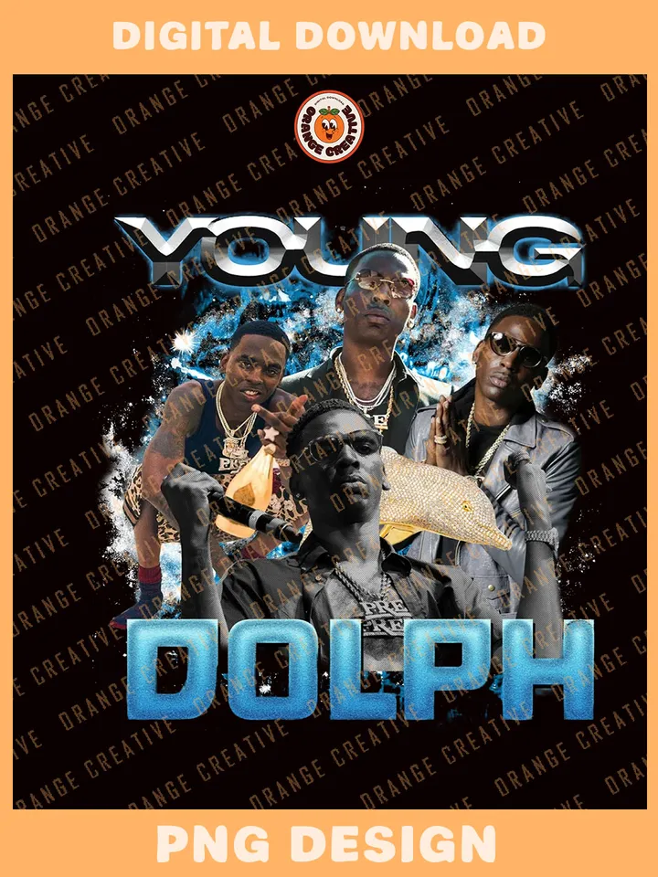 90s Yo.ung dolph Rapper Retro Bootleg T-shirt PNG, 90s Bootleg Template, Graphic Yo.ung dolph PNG Files, Custom Bootleg Hip Hop Rap Tee, Digital Download
