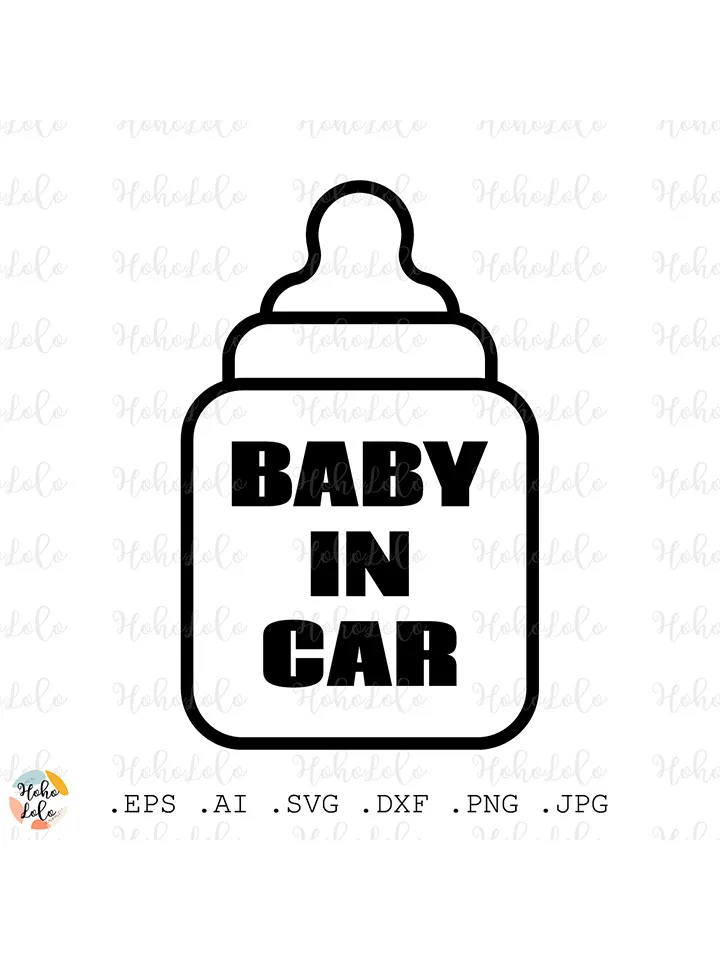 Baby In Car Svg, Baby In Car Window Decal, Baby In Car Cricut, Baby In Car Stencil, Baby In Car Template Dxf, Baby In Car Clipart Png