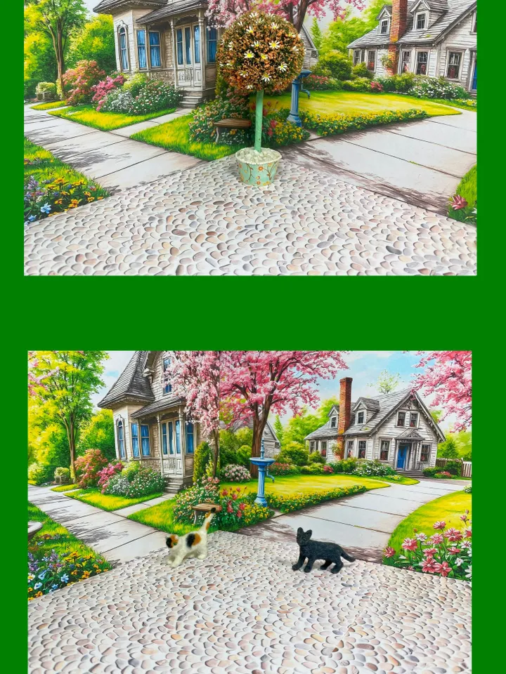 Photophone for a doll's room. 1:12. Digetl.Photo background with the image of nature.