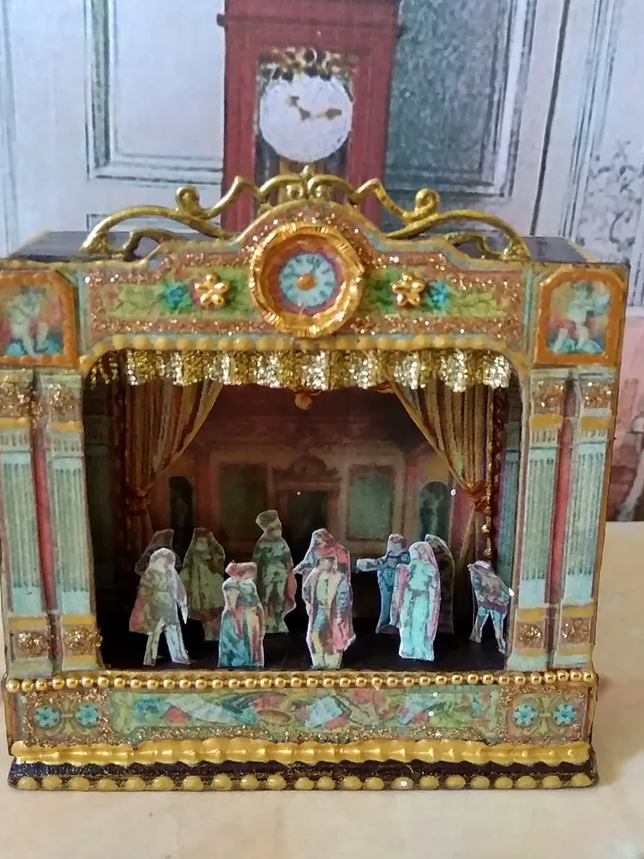 Puppet show. Paper theater.1:12 scale.