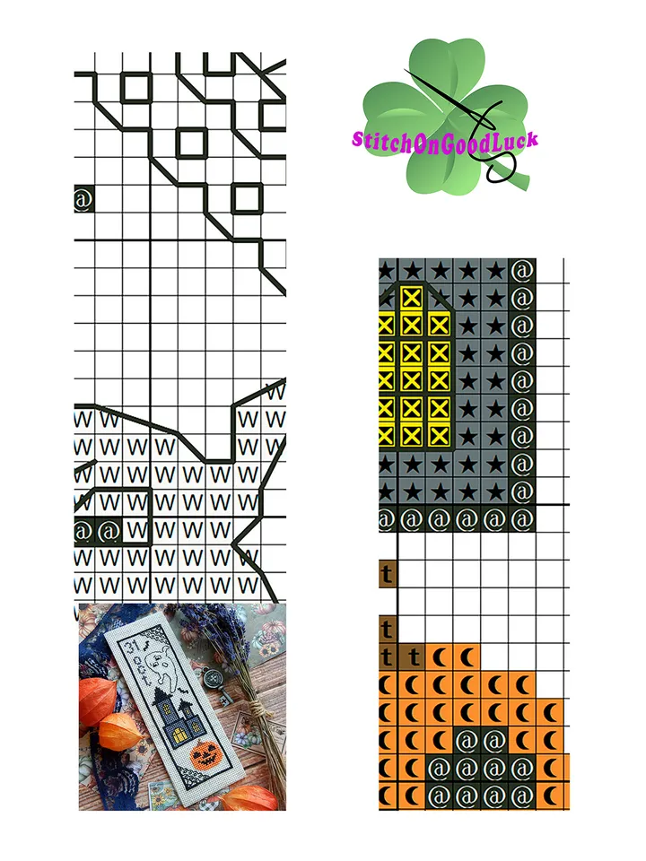 31 October - Castle cross stitch pattern