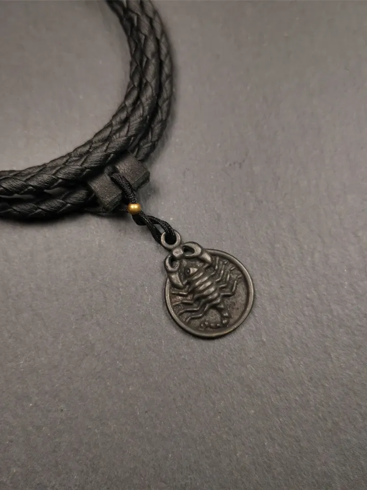 Gandhanra Handmade Tibetan Amulet,Scorpion Guru of Padmasambhava, Buddhist Scorpion Pendant, Made of Brass,0.8&quot;