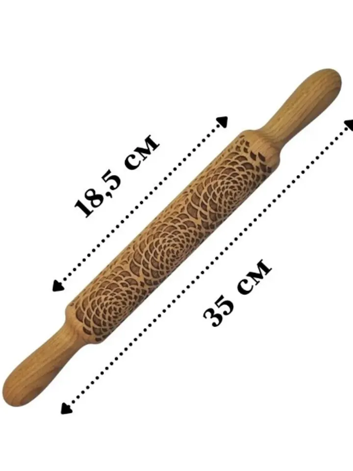 Original Rolling pin for cookies and plasticine, gingerbread, deep drawing, handmade