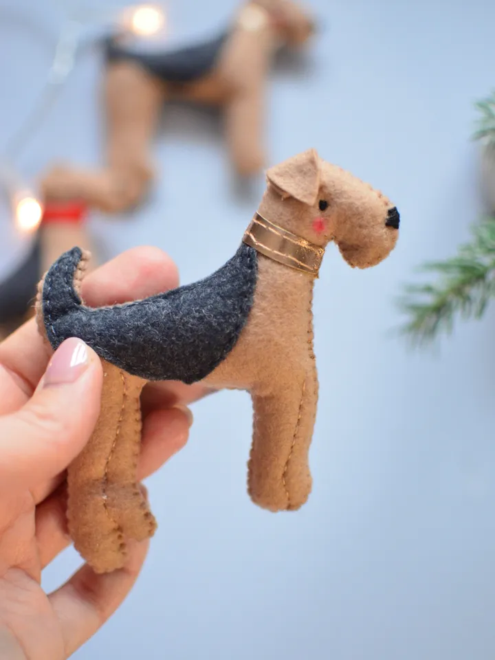 Baby mobile with puppies Airedale Terrier for Nursery decor, Dog crib mobile , Custom mobile