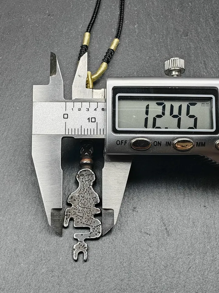 Antique Tibetan Amulet,The Key of Heart Pendant, Gandhanra Handmade Himalayan Style Pendant,Lucky Charm,Made of Cold Iron