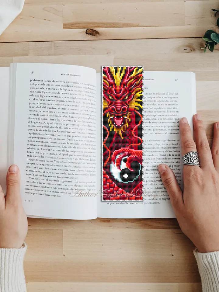 Dragon bookmark set cross stitch pattern PDF download Fantasy dragon cross stitch chart, Chinese dragon pattern, Chinese New Year gift #B270