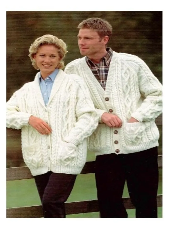 Aran cardigan knitting pattern, women cardigan knitting pattern, chunky cardigan pdf