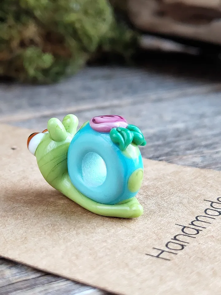 Fox charm bead fox Jewelry fox bracelet glass fox gift fox miniature fox glass beads large hole beads lampwork beads European big hole beads