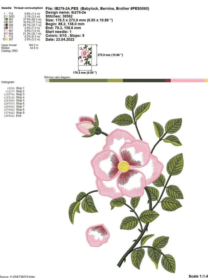 Rose Applique with 3D elements Machine Embroidery Design digital embroidery pattern clothing decor embroidery motif floral embroidery