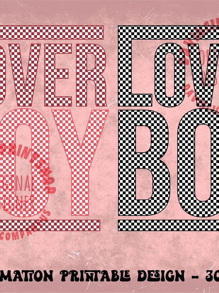 2 files, Lover Boy png, Valentines png, Retro Valentines png, Kids sublimation, Boy valentines png, Kids valentines png, png for boys, png