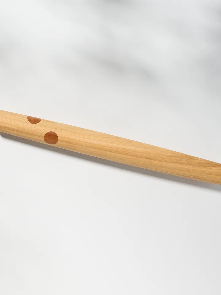 French Style Rolling Pin with Decorative Polka Dot Inlays