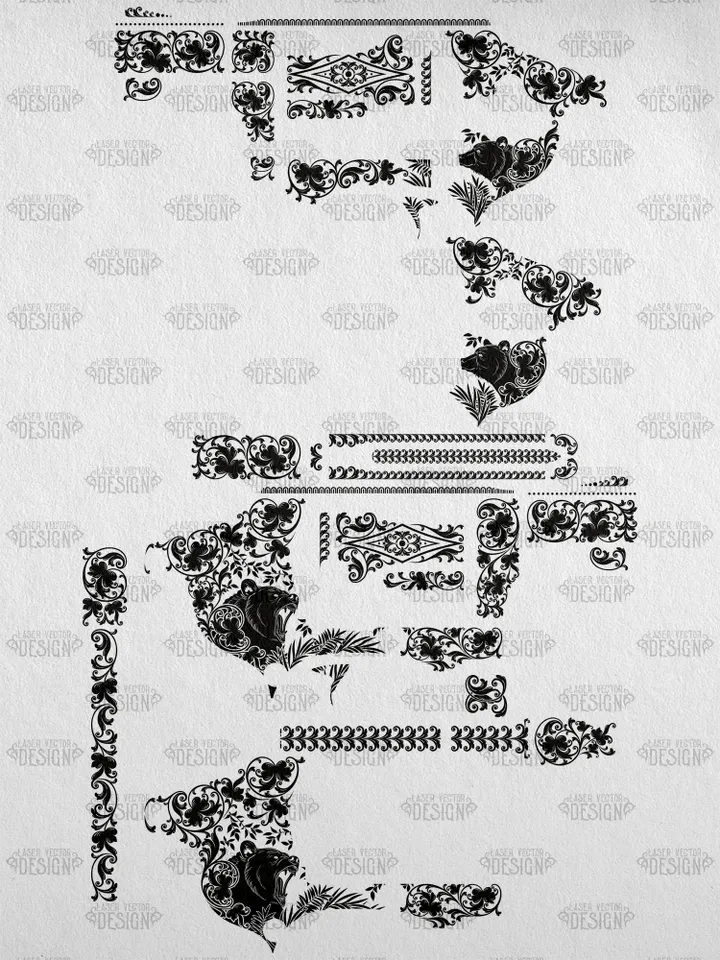 VECTOR DESIGN Smith & Wesson 642 2 in Bear and Scrolls