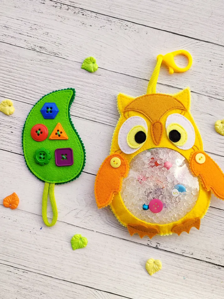 Owl I spy bag pattern & tutorial, I spy game felt pattern, Montessori travel toys, Autism sensory toys PDF, Felt Sewing pattern baby