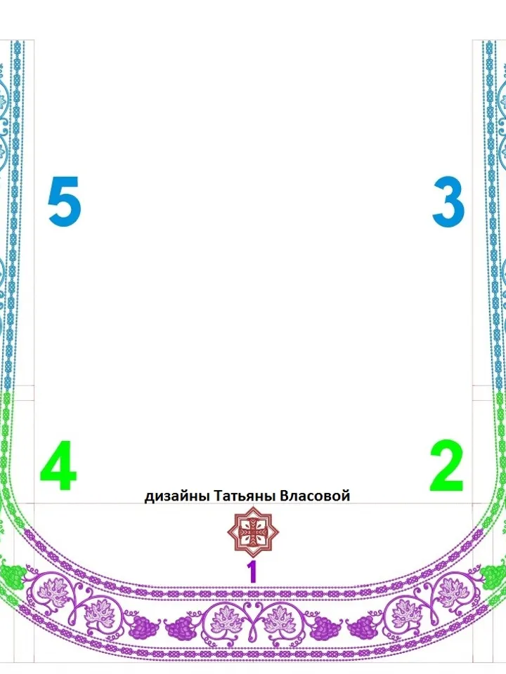 "EMB detail of the vestments"designs for an industrial embroidery machine