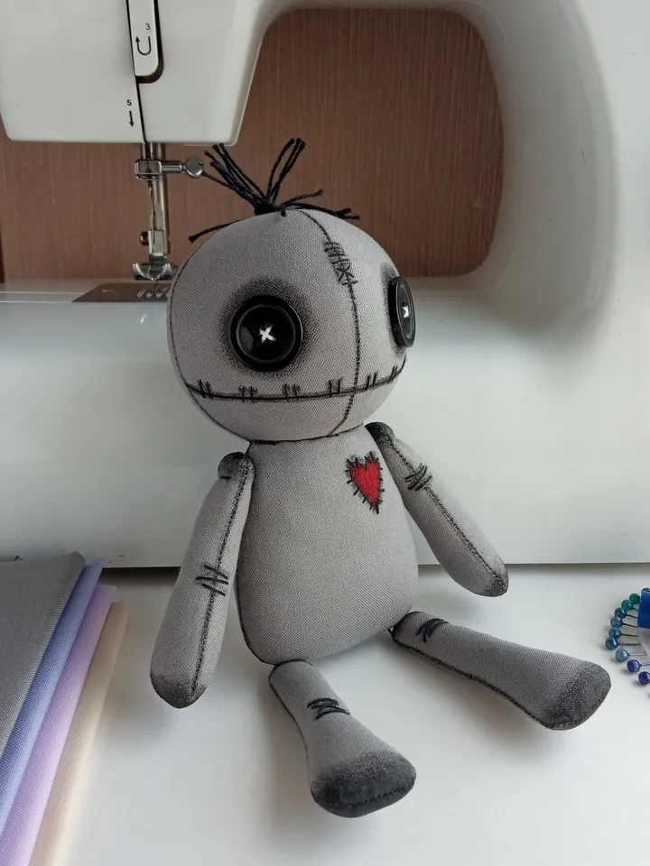 Handmade Voodoo Doll - Gray