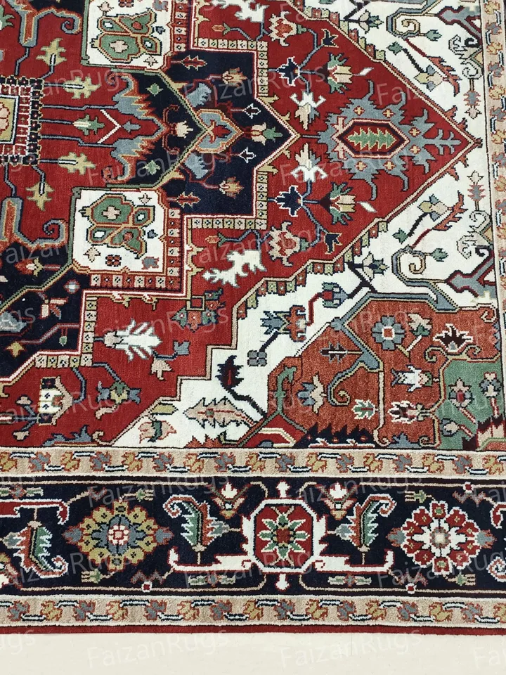 10X14 Red, Black, White Oushak rug muted multi size 8x10/9x12/10x14 Hand-knotted Vintage Oushak Wool Area Rug for Living Room, Dining room..