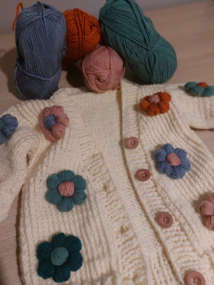 Handmade Knit Matching Cardigans for Mom and Baby - Matching Set